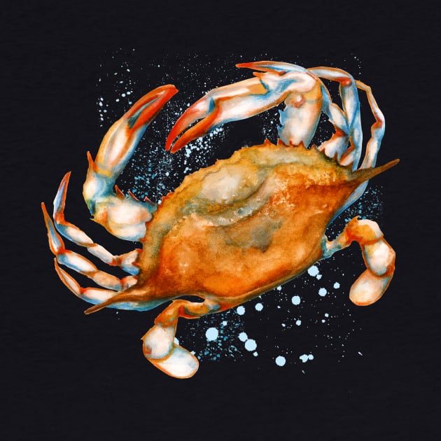Watercolor soft shell crab by AmandaDilworth